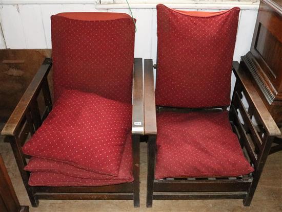 Pair of adjustable armchairs